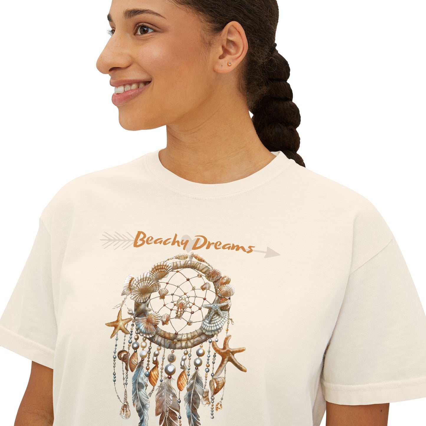 Beachy Dreams Ivory Boxy T-shirt