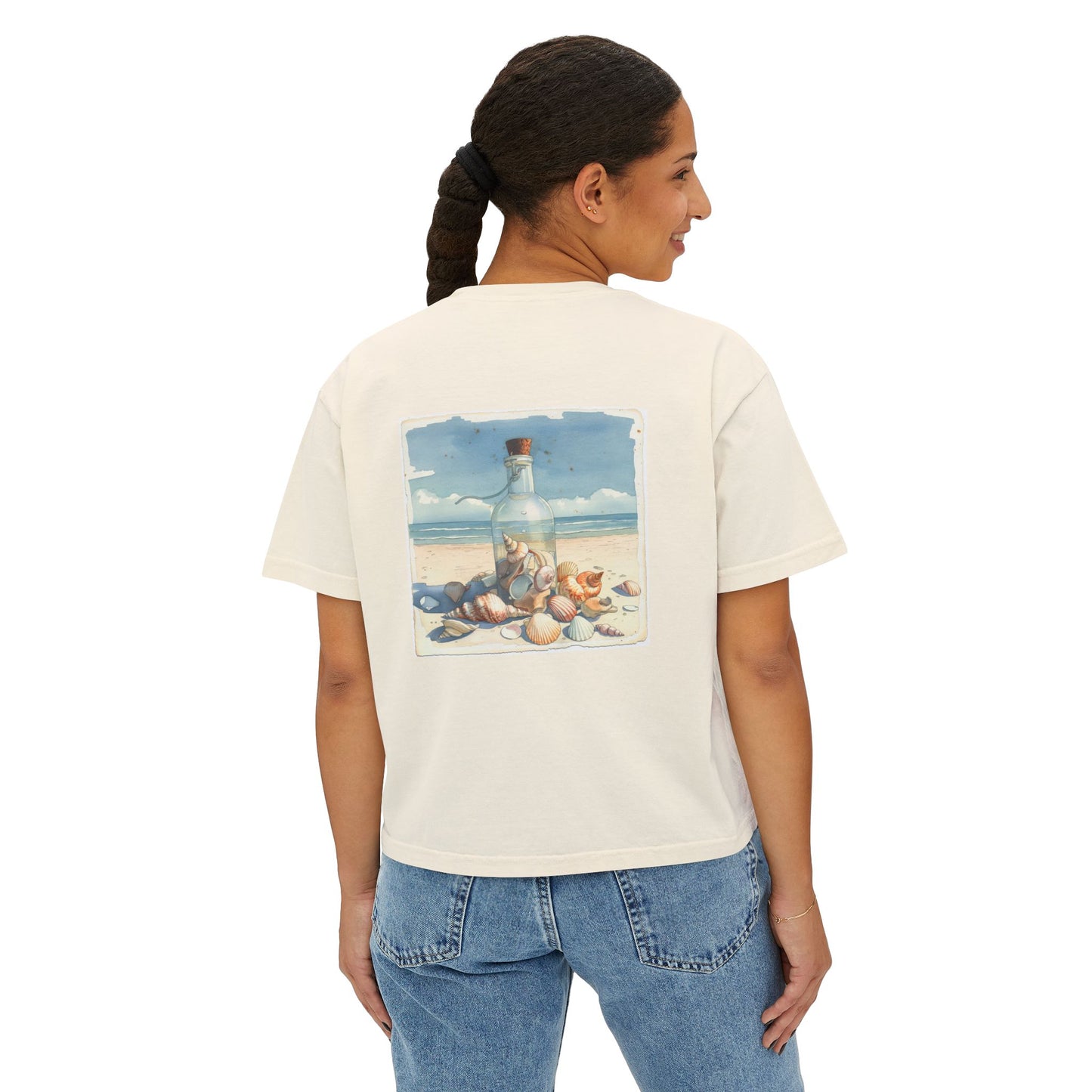 Beachy Dreams Ivory Boxy T-shirt