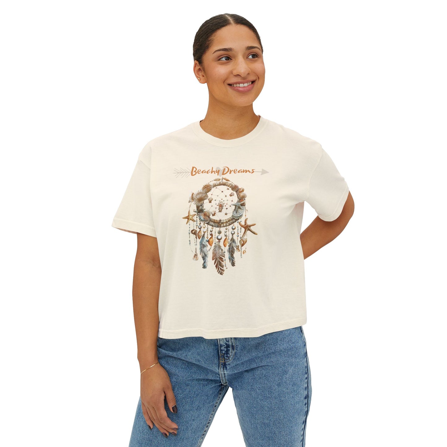 Beachy Dreams Ivory Boxy T-shirt